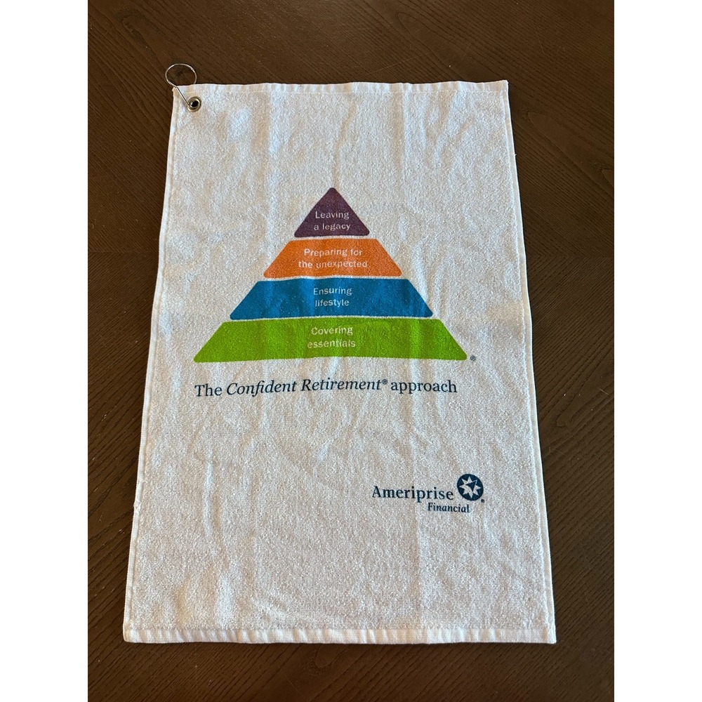 Ameriprise Financial Golf Towel with Hook - Financial Collectible MINT!
